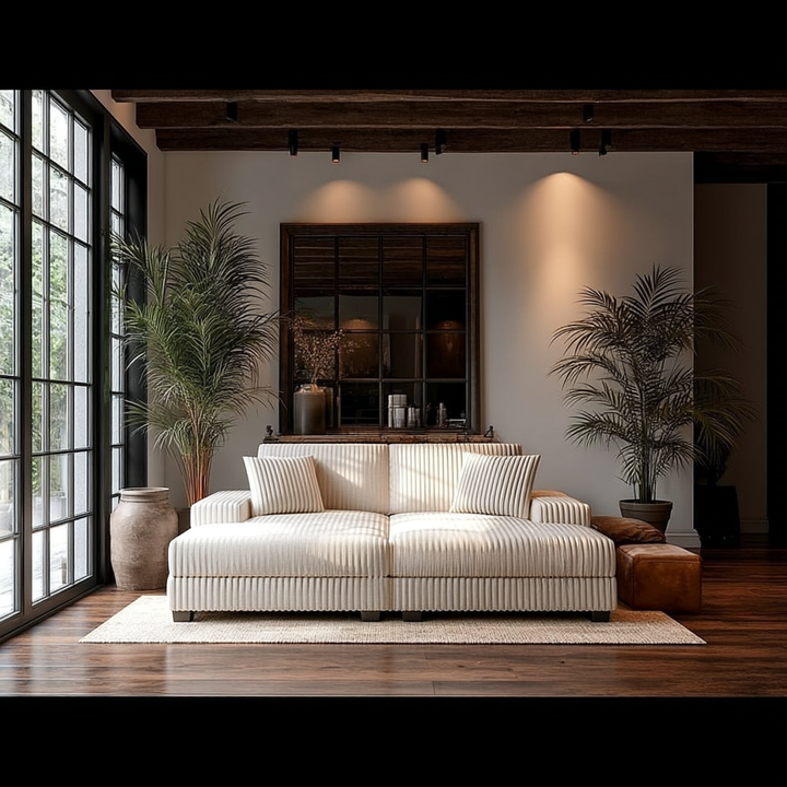 Buy farmhouse furniture The Homestead • Modern Beige Farmhouse Sleeper Convertible sofa - Modern Cottage Farmhouse Furniture