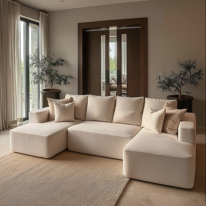 Buy farmhouse furniture Modular U Shaped Mediterranean Farmhouse Sectional Sofa - Modern Cottage Farmhouse Furniture