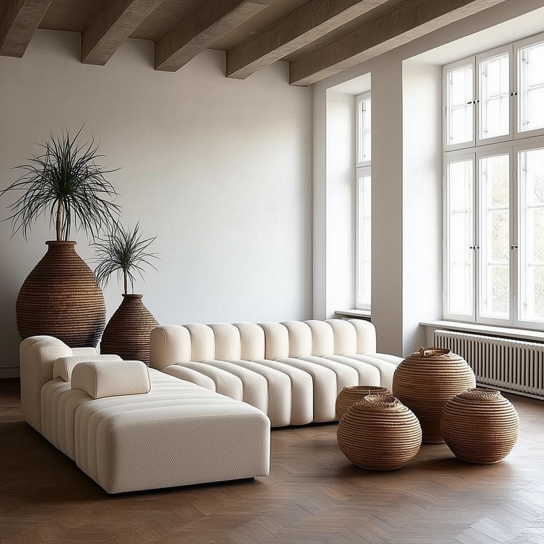 Marinella | Large Modern Luxury Mediterranean Rare Modular Sofa Sectional - Mediterranean Tuscan Contemporary Home Decor Furniture