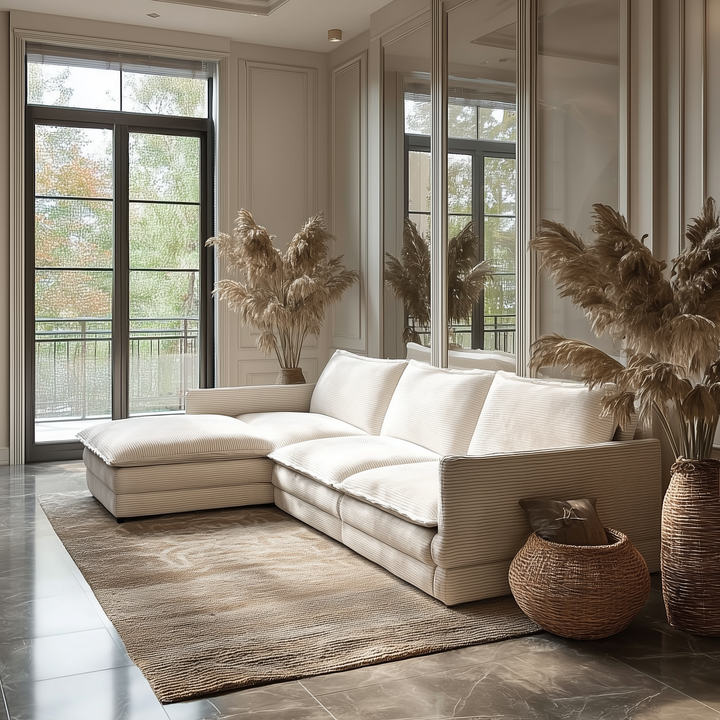 La Brisa Mediterranean Upholstery Cloud Modular Sectional - Mediterranean Italian Contemporary Home Decor Furniture