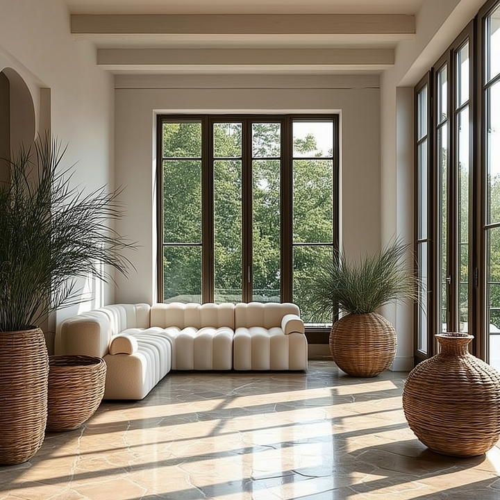 Marinella | Large Modern Luxury Mediterranean Rare Modular Sofa Sectional - Mediterranean Tuscan Contemporary Home Decor Furniture