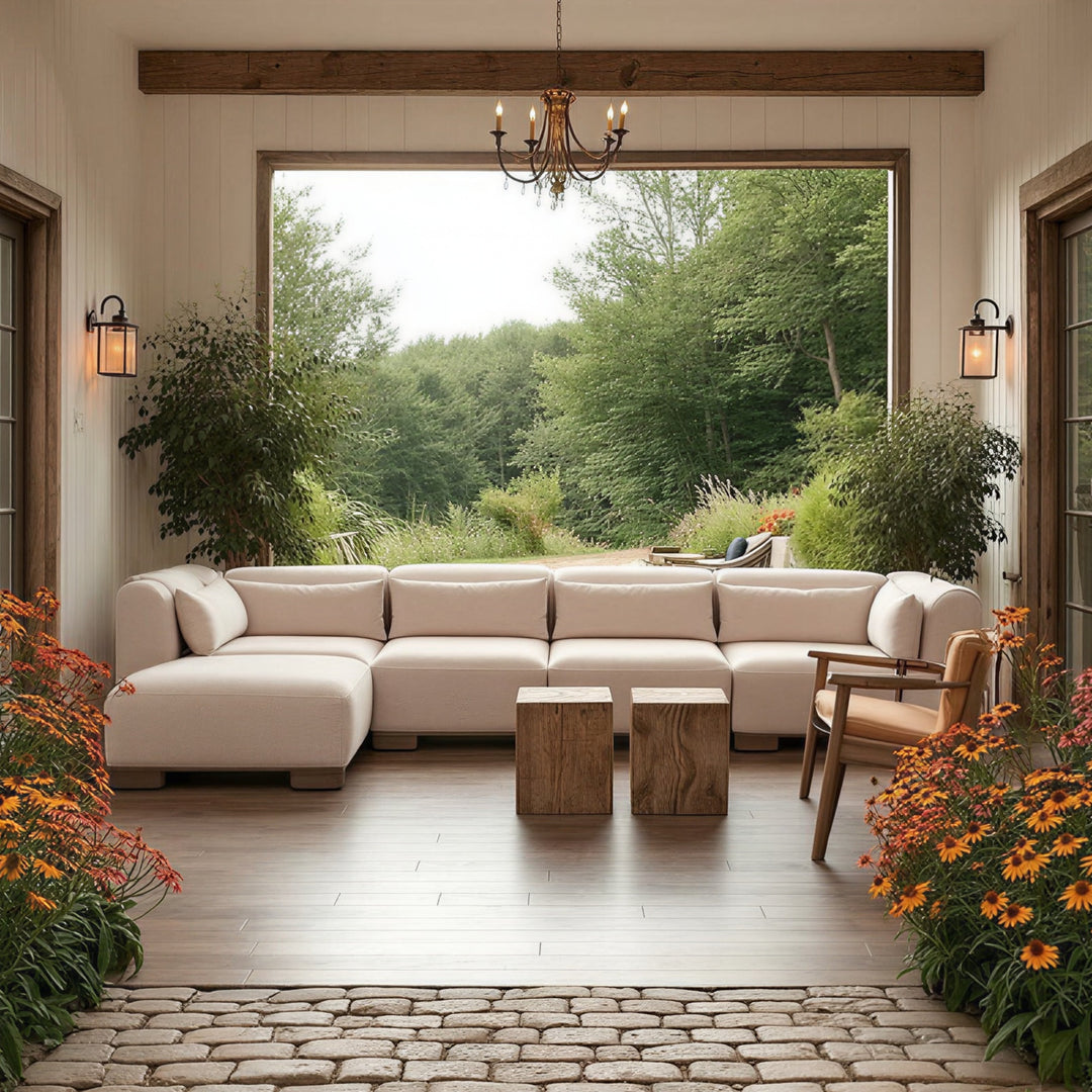 June Modular • American Farmhouse Style Sofa Couch Sectional - Modern Cottage Farmhouse Furniture