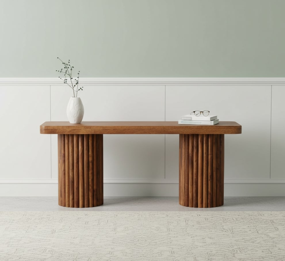 La Riviera Modern Mediterranean Foyer Bench - Mediterranean Tuscan Contemporary Home Decor Furniture