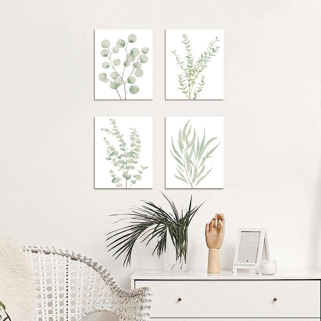 Buy farmhouse furniture 4PCS 8X10in Farmhouse Botanical Plant Canvas Wall Art - Modern Cottage Farmhouse Furniture