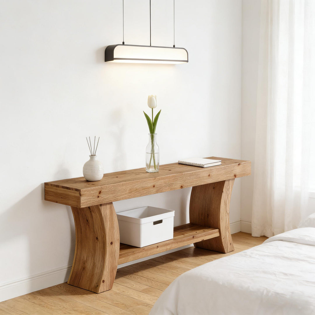 Modern Italian Wooden Foyer Entryway Console Table - Mediterranean Italian Contemporary Home Decor Furniture