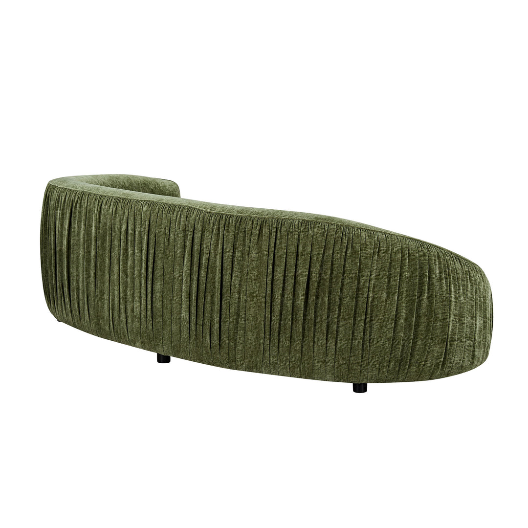 Buy farmhouse furniture 92.13 Inch Upholstered Curved Sage Green 4-Seat Sofa - Modern Cottage Farmhouse Furniture