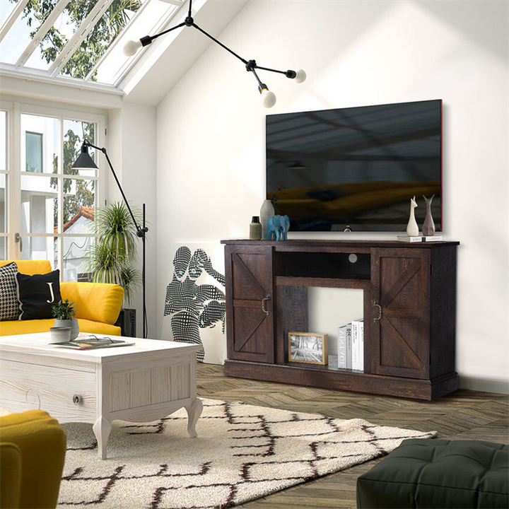 Boho Aesthetic The Orchard | Wooden Vintage Entertainment Center TV Stand | Biophilic Design Airbnb Decor Furniture 