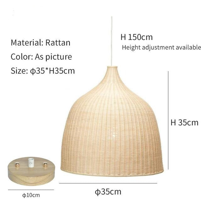 Boho Aesthetic Modern Boho Rattan Bamboo Chandelier | Biophilic Design Airbnb Decor Furniture 