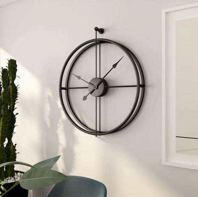 Capri | Modern Mediterranean Luxury Iron Wall Clock - Mediterranean Tuscan Contemporary Home Decor Furniture