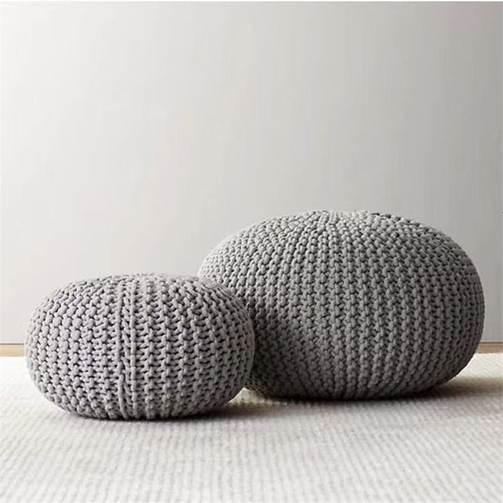 Handwoven Artisan Modern Round Simple Round Ottoman