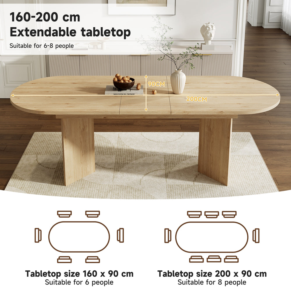 Buy farmhouse furniture Luri | Mediterranean Farmhouse Oak Thickened Dining Table - Modern Cottage Farmhouse Furniture