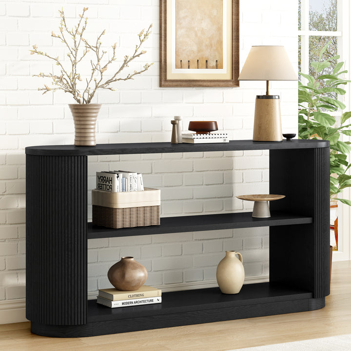 Black Modern Farmhouse Foyer Console Table