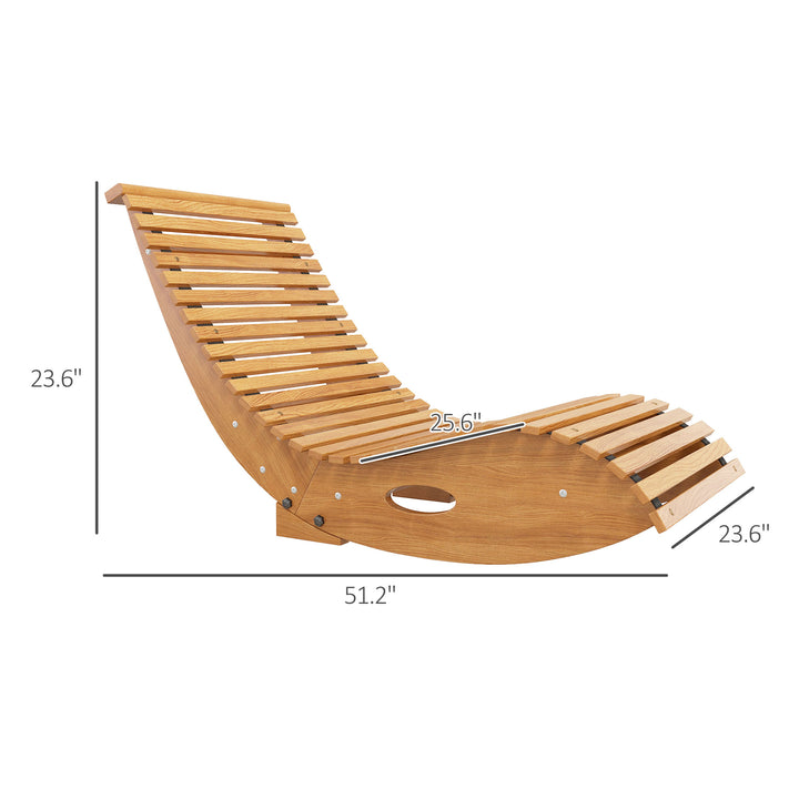 Buy farmhouse furniture Outdoor S-Shape Rocking Chair | Fir & Pine Wood Modern Farmhouse Porch Rocker | 264 lb Capacity - Modern Cottage Farmhouse Furniture