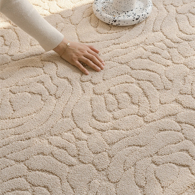 Buy farmhouse furniture Oak & Ember | Large Beige Modern Farmhouse Cottage Area Rug By Artisan Blooms - Modern Cottage Farmhouse Furniture