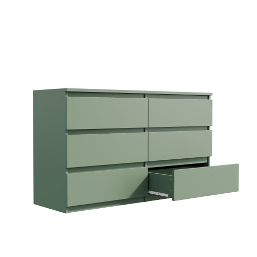 Buy farmhouse furniture Sage Green Farmhouse Large 6-drawer Cabinet Dressing Table - Modern Cottage Farmhouse Furniture