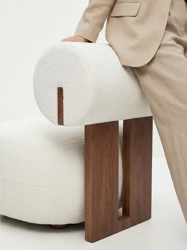 Le Aurelia | Modern Mediterranean Luxury Solid Wood Accent Chair - Mediterranean Italian Contemporary Home Decor Furniture