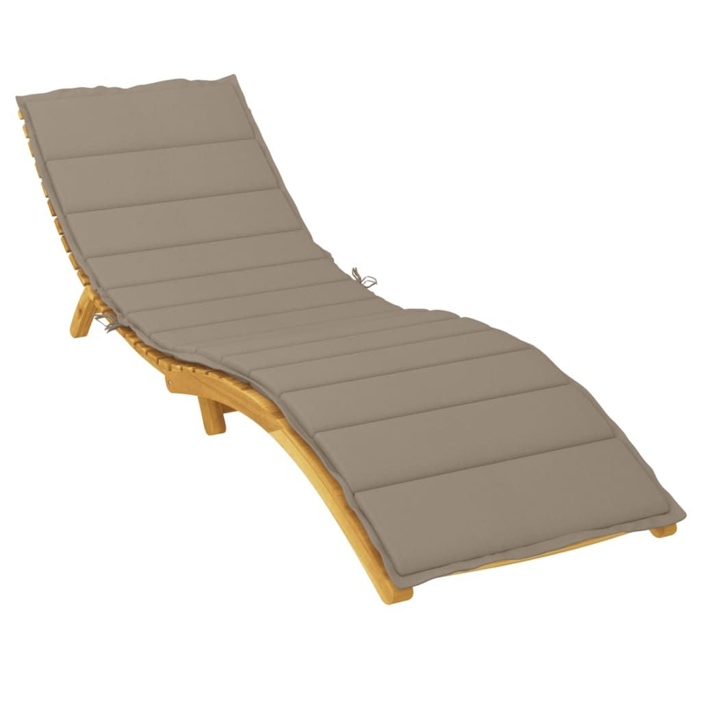Buy farmhouse furniture Sun Lounger Cushion Taupe Oxford fabric - Modern Cottage Farmhouse Furniture