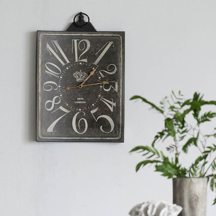 Buy farmhouse furniture Large Vintage French Farmhouse Rectangular Wall Clock - Modern Cottage Farmhouse Furniture