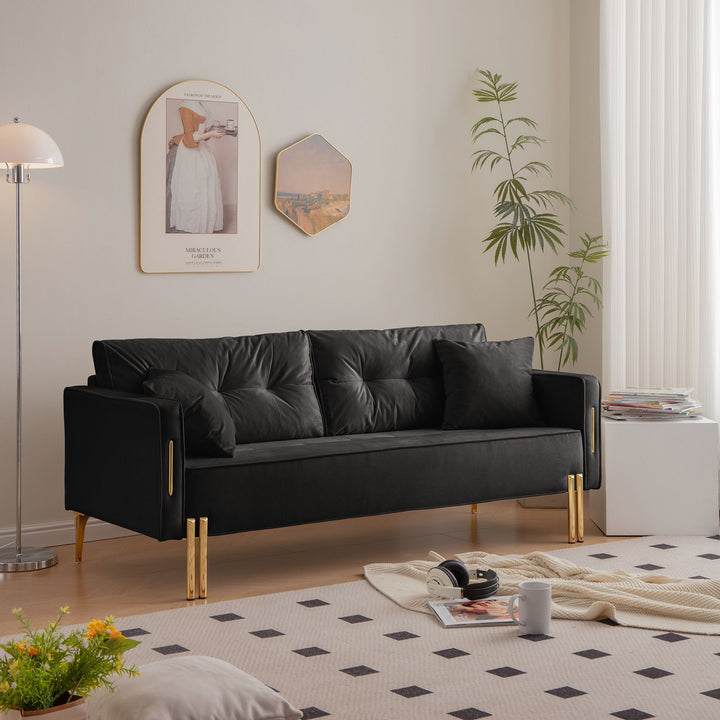 Buy farmhouse furniture Modern Farmhouse Cottage Upholstered 3-Seater Sofa Couch - Modern Cottage Farmhouse Furniture