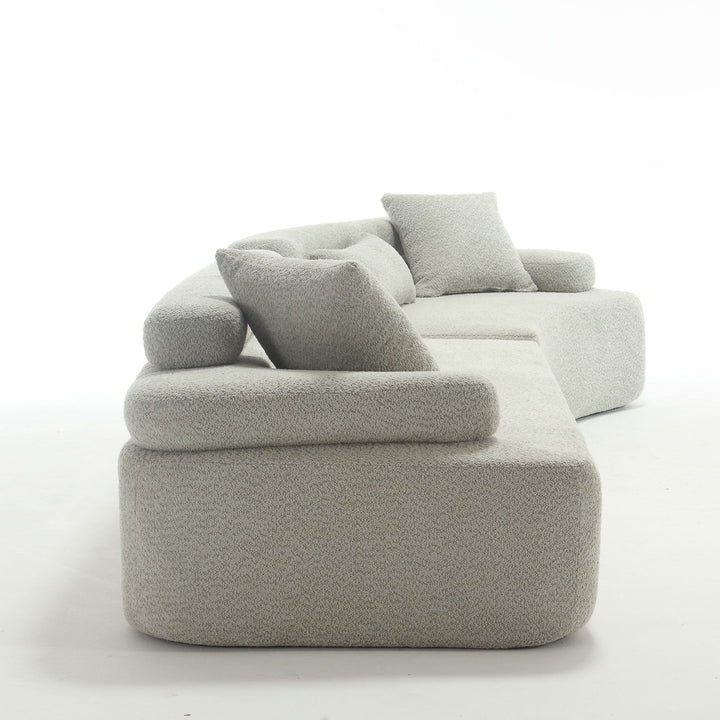 Buy farmhouse furniture Upholstered Curve Modern Minimalist Farmhouse Sofa Couch - Modern Cottage Farmhouse Furniture