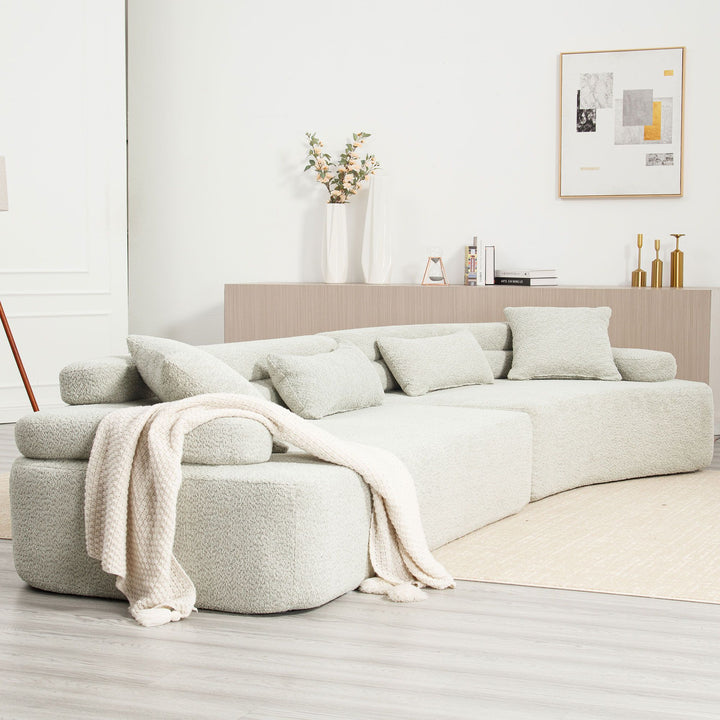 Buy farmhouse furniture Upholstered Curve Modern Minimalist Farmhouse Sofa Couch - Modern Cottage Farmhouse Furniture