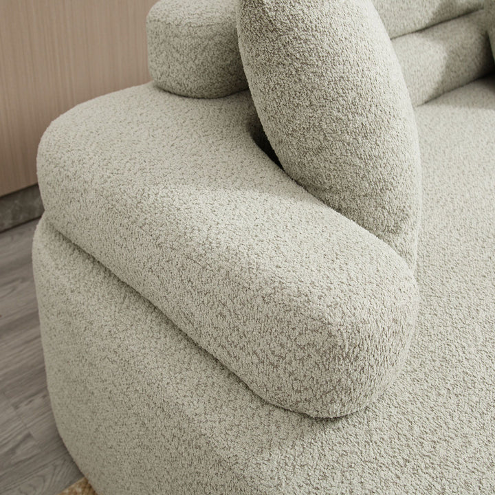 Buy farmhouse furniture Upholstered Curve Modern Minimalist Farmhouse Sofa Couch - Modern Cottage Farmhouse Furniture