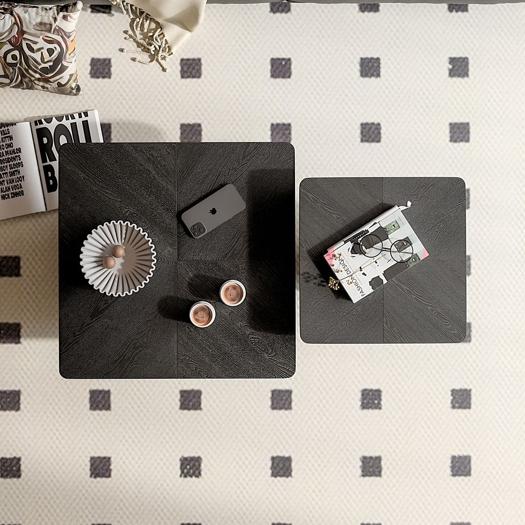 Buy farmhouse furniture Best Farmhouse Coffee Table Set | Wood Nesting Tables for Living Room - Modern Cottage Farmhouse Furniture