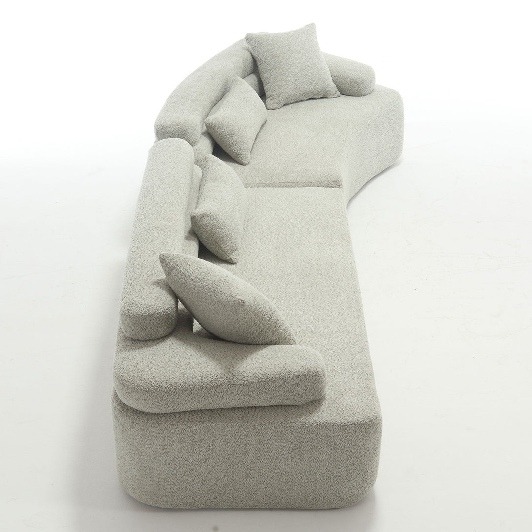 Buy farmhouse furniture Upholstered Curve Modern Minimalist Farmhouse Sofa Couch - Modern Cottage Farmhouse Furniture