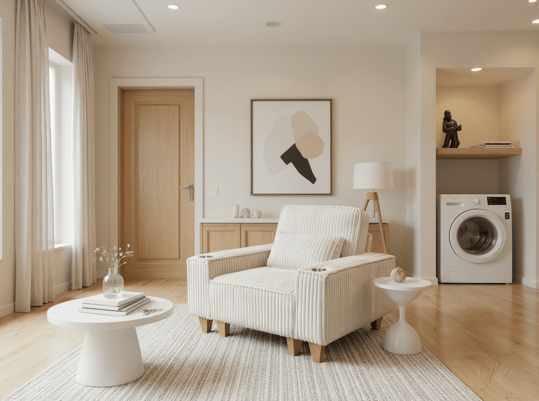 Buy farmhouse furniture Beige Modern Contemporary Cottage Accent Chair - Modern Cottage Farmhouse Furniture