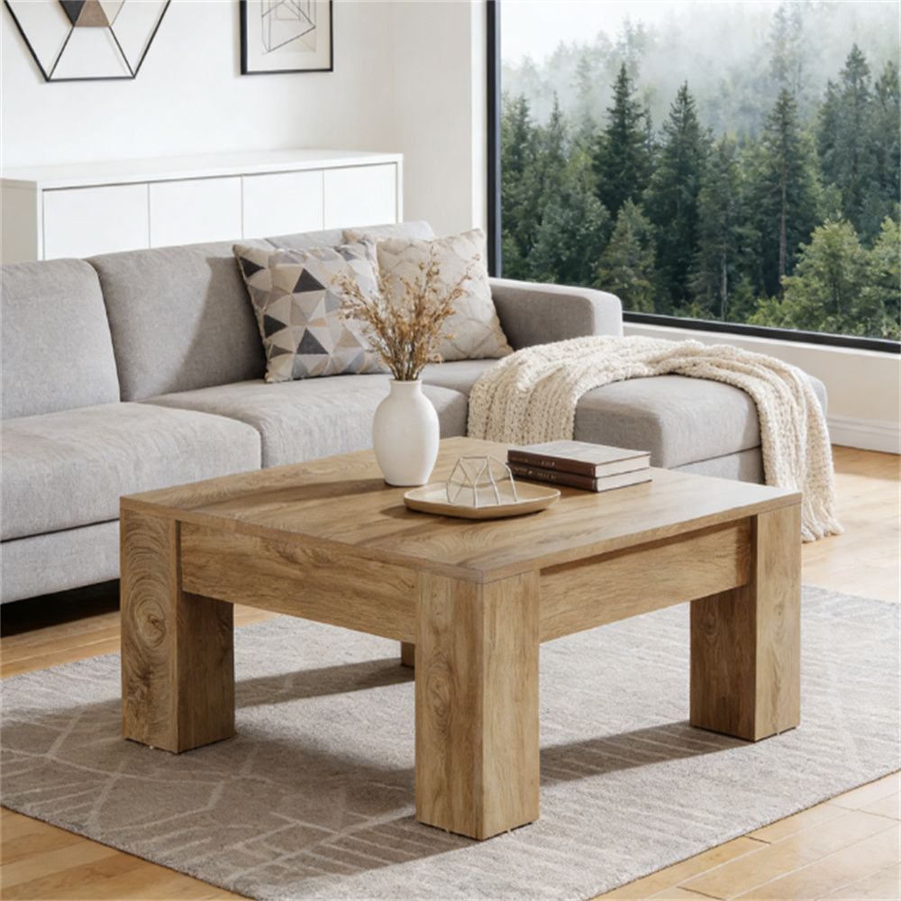 Buy farmhouse furniture Small Square Cottage Farmhouse Coffee Table - Modern Cottage Farmhouse Furniture