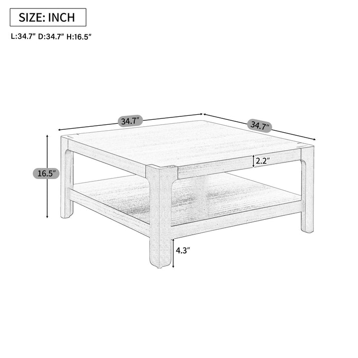 Buy farmhouse furniture Modern Farmhouse Coffee Table with Soft Rounded Profile - Modern Cottage Farmhouse Furniture
