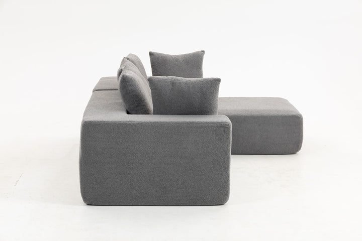 Buy farmhouse furniture Sole Terra | Simple Bouclé Minimalist Apartment Farmhouse Sofa Couch - Modern Cottage Farmhouse Furniture
