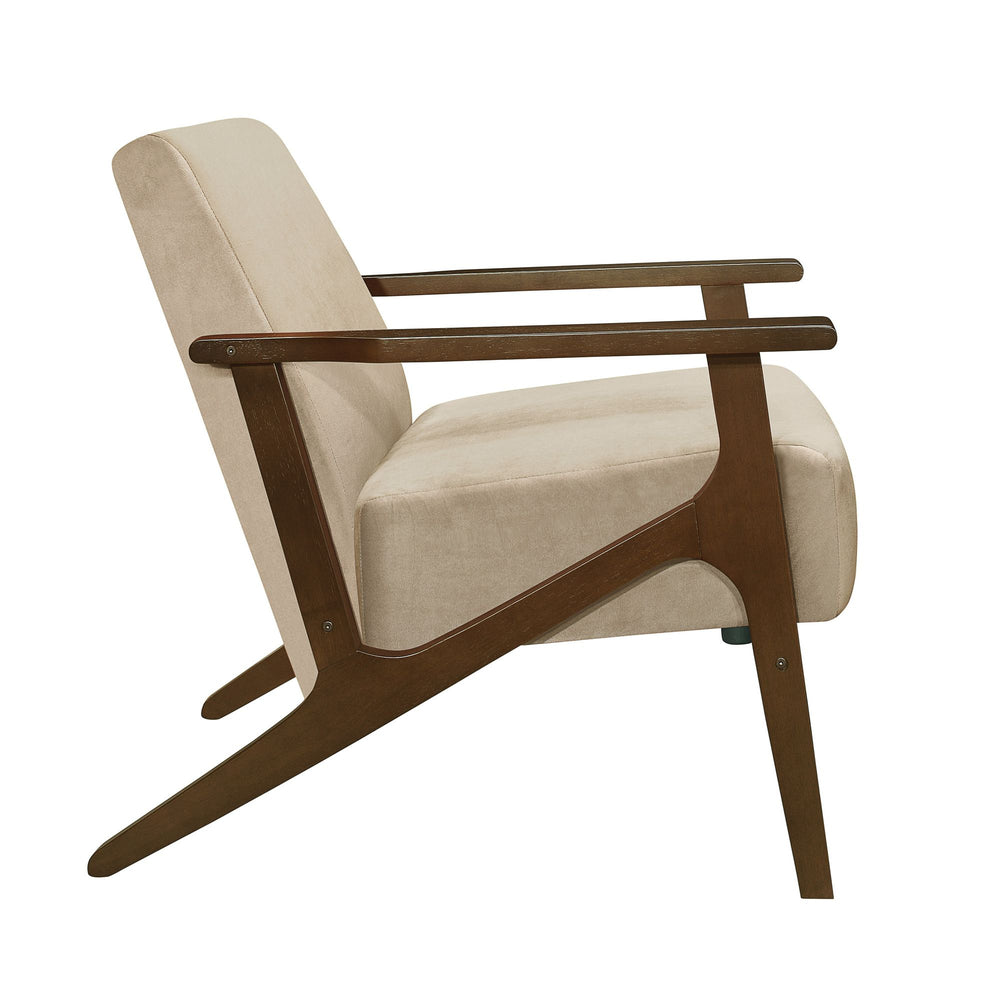 Buy farmhouse furniture Walnut Grove | Upholstery Light Brown Modern Home Contemporary Accent Chair - Modern Cottage Farmhouse Furniture