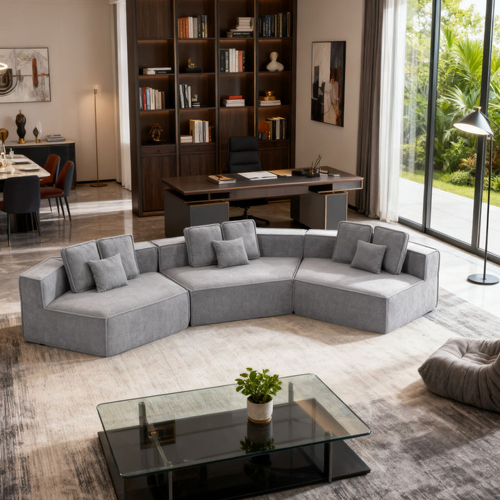 Buy farmhouse furniture Lily • Extra Large Extra Wide Modular Modern Farmhouse Compressed Sofa - Modern Cottage Farmhouse Furniture