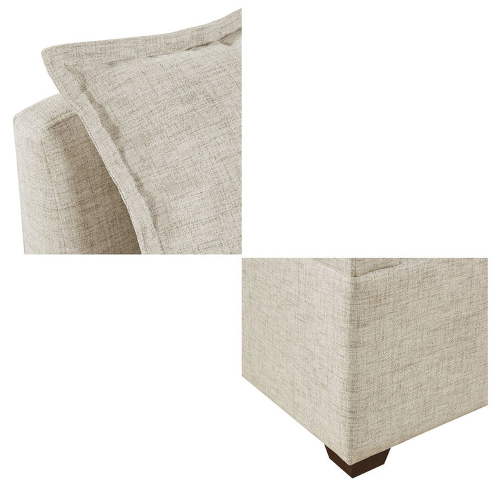 Buy farmhouse furniture Cream Off White Farmhouse Modular Armless Chair - Modern Cottage Farmhouse Furniture