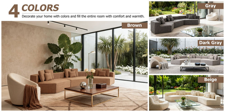 Buy farmhouse furniture Lily • Extra Large Extra Wide Modular Modern Farmhouse Compressed Sofa - Modern Cottage Farmhouse Furniture