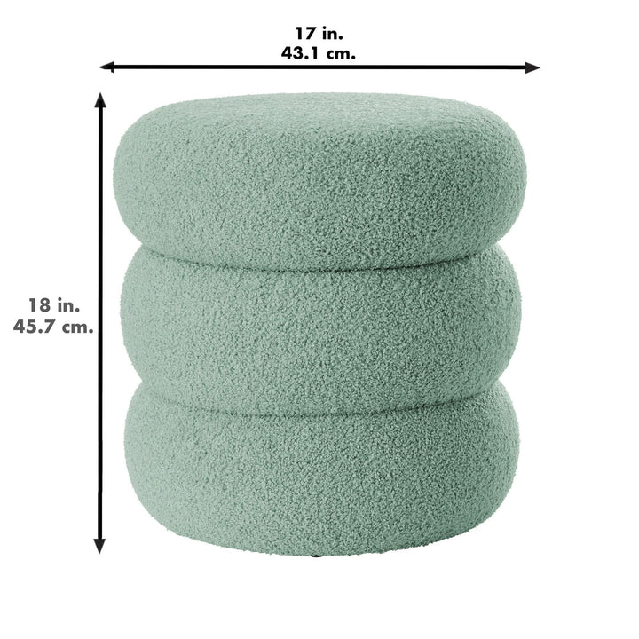 Buy farmhouse furniture Boucle Cloud Storage Ottoman, Sage - Modern Cottage Farmhouse Furniture