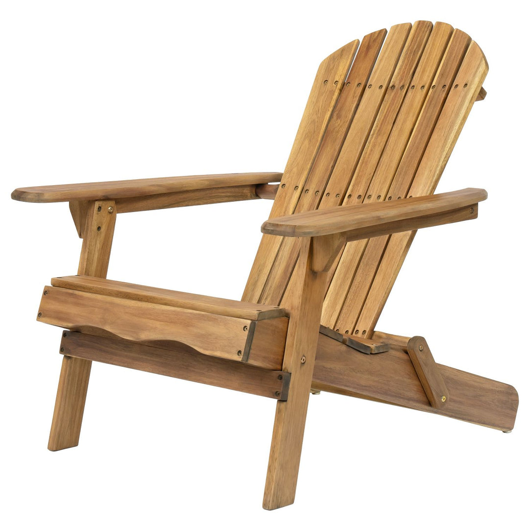 Buy farmhouse furniture Teak Wooden Outdoor Folding Adirondack Contemporary Accent Chair - Modern Cottage Farmhouse Furniture