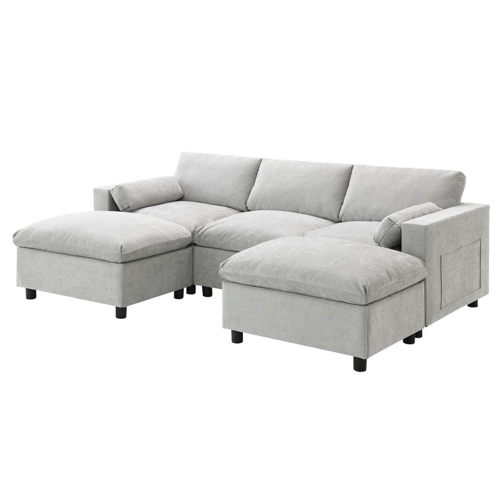 Buy farmhouse furniture Modern Farmhouse Grey Three Seater Sofa Couch - Modern Cottage Farmhouse Furniture