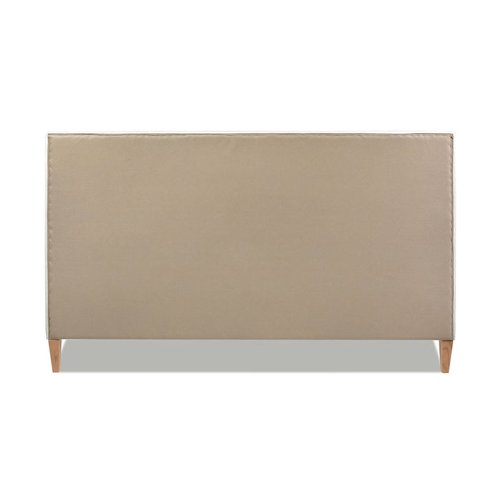 Buy farmhouse furniture Haley Upholstered Cane-Back Platform Bed, King, Antique White Polyester - Modern Cottage Farmhouse Furniture