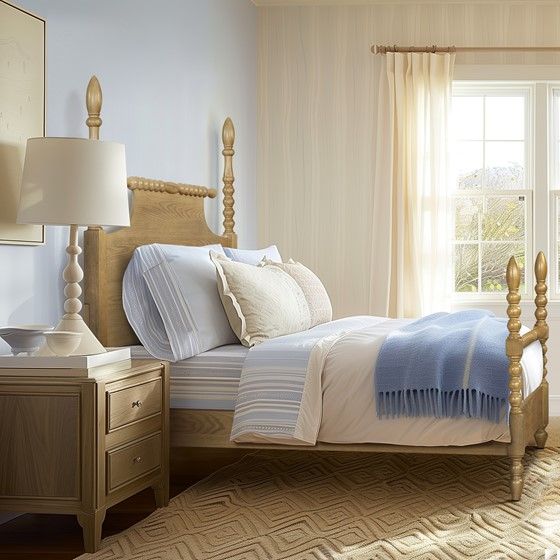 Buy farmhouse furniture The Lily Arce | Tradition Real Wood Farmhouse Queen Bed Frame - Modern Cottage Farmhouse Furniture