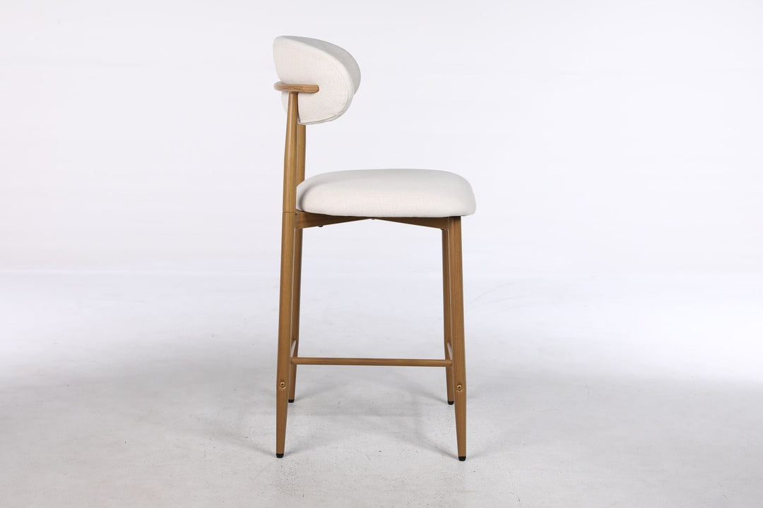 Buy farmhouse furniture Beige Modern Cottage Farmhouse Counter Bar Stools Set of 2 - Modern Cottage Farmhouse Furniture