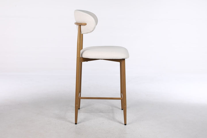 Buy farmhouse furniture Beige Modern Cottage Farmhouse Counter Bar Stools Set of 2 - Modern Cottage Farmhouse Furniture