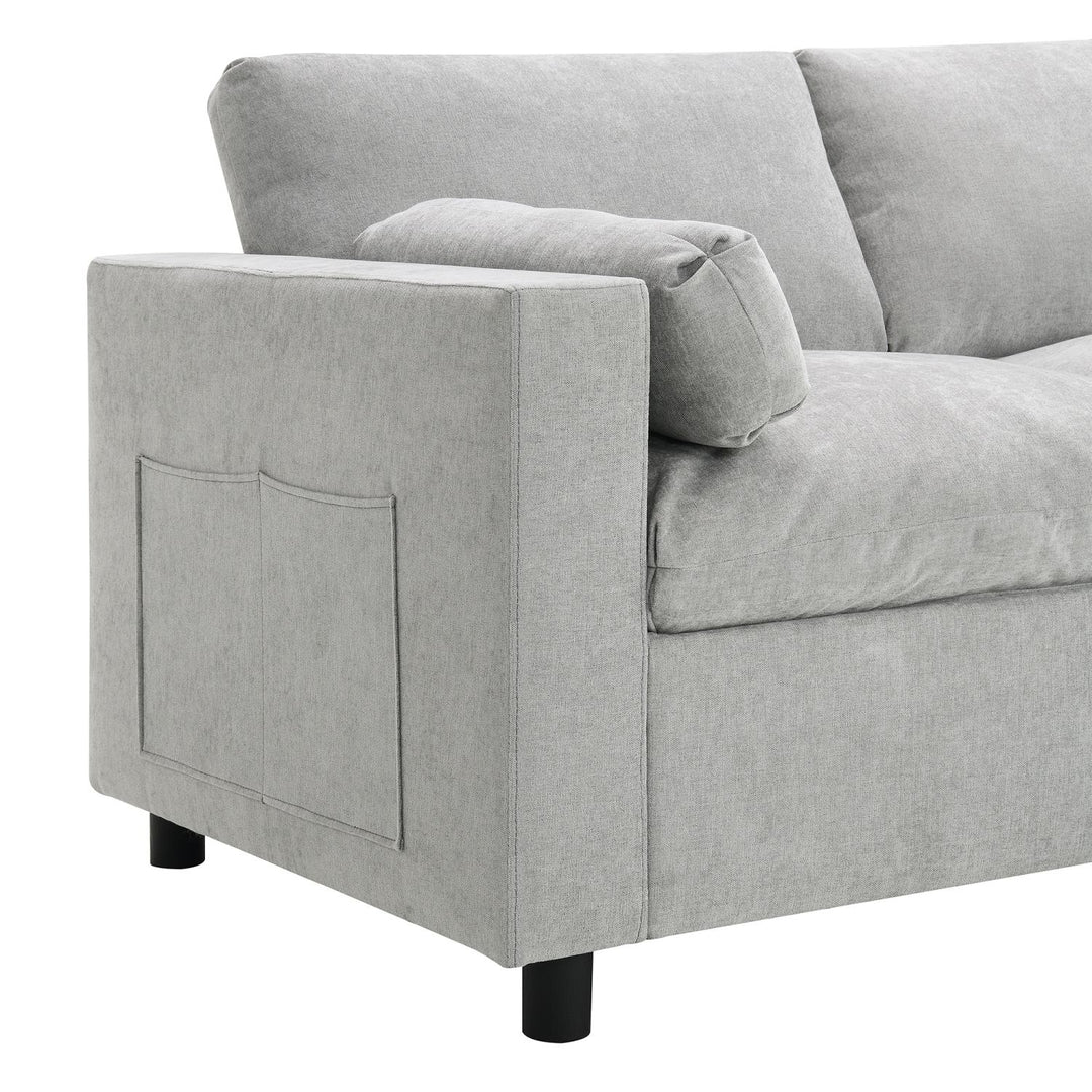 Buy farmhouse furniture Modern Farmhouse Grey Three Seater Sofa Couch - Modern Cottage Farmhouse Furniture