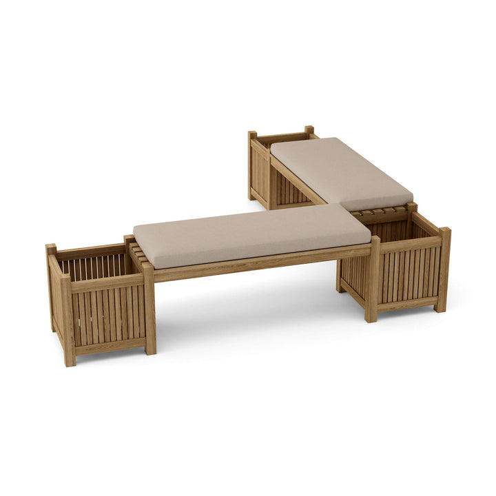 Buy farmhouse furniture Autumn Amber Acres | Round Real Wood Farmhouse Planter Bench - Modern Cottage Farmhouse Furniture
