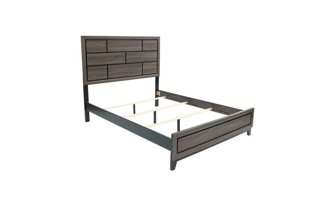 Buy farmhouse furniture Elizabeth | Grey Farmhouse 1pc King Size Bed - Modern Cottage Farmhouse Furniture