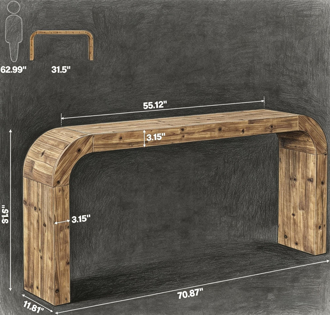 Buy farmhouse furniture Farmhouse Wood Foyer Console Table - Modern Cottage Farmhouse Furniture
