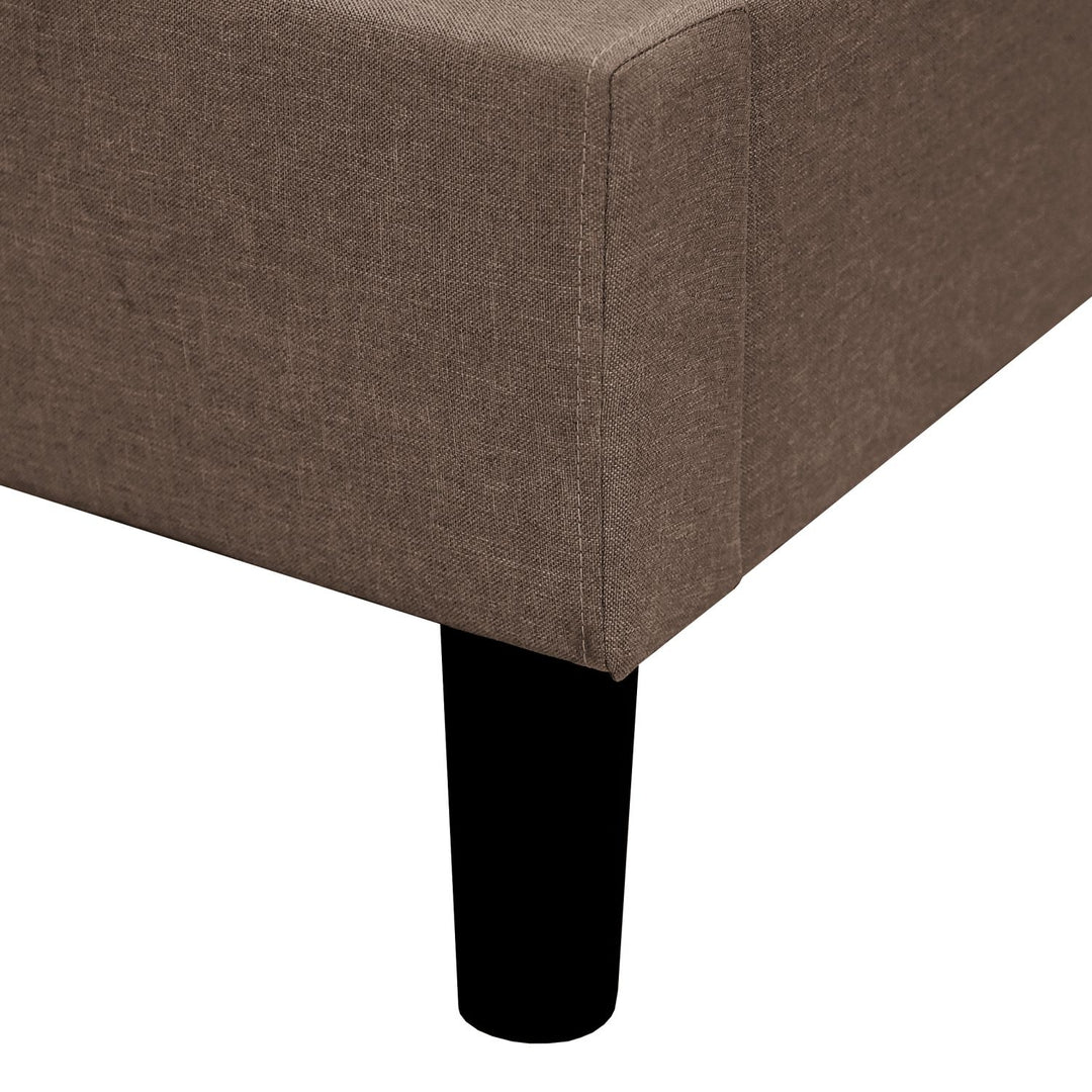 Buy farmhouse furniture Classic Full Size Platform Bed, Modern Bedroom Upholstered Bed Frame, Tufted Headboard, Brown - Modern Cottage Farmhouse Furniture