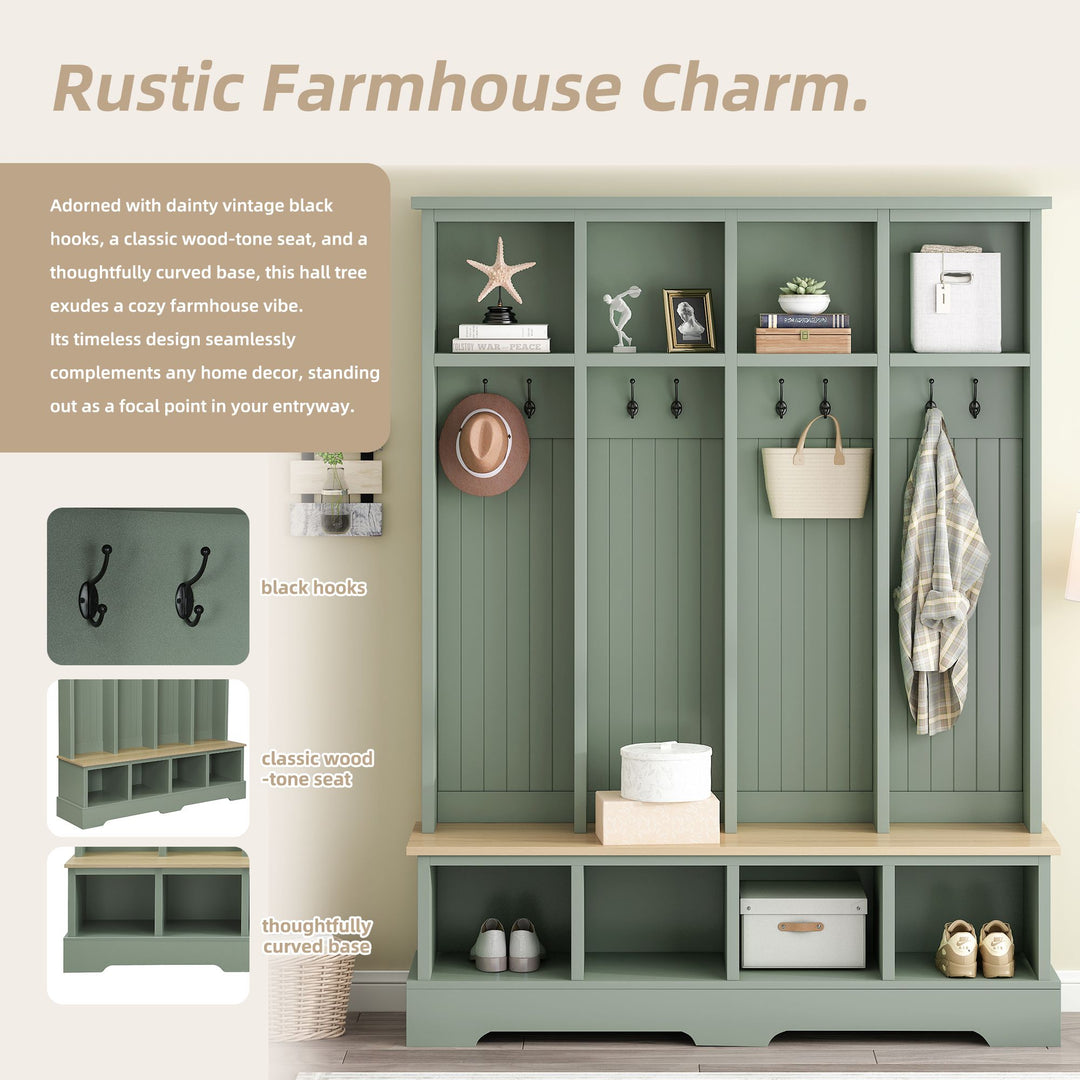 Buy farmhouse furniture Farmhouse Elegant Rustic Mudroom Entrance Entryway Bench - Modern Cottage Farmhouse Furniture