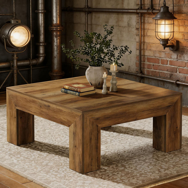 Buy farmhouse furniture Square Accent Farmhouse Coffee Table - Modern Cottage Farmhouse Furniture